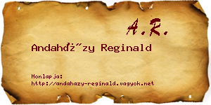 Andaházy Reginald névjegykártya